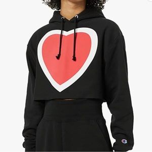 Champion ‘Heart’ Cropped Hoodie